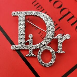 Upcycled Sparkling Silver Crystal Pin